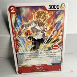One Piece card Sanji ST21-003 C, RED STRAW HAT LOGO 35, Morechand, vinsmoke - Image 1