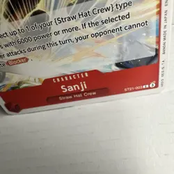 One Piece card Sanji ST21-003 C, RED STRAW HAT LOGO 35, Morechand, vinsmoke - Image 5