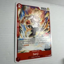 One Piece card, Sanji ST21-003 C, red straw hat logo 24, Vinsmoke, English - Image 3
