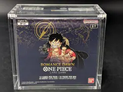 One Piece English TCG: Romance Dawn OP-01 Blue Bottom Booster Box w/Acrylic Case - Image 1