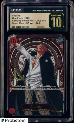 One Piece TCG Shanks Gold Foil Anniversary OP13 CGC Pristine 10 - Image 1