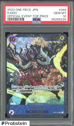 2023 One Piece JPN Official Event Top Prize #094 Kaido PSA 10 GEM MINT - Image 1
