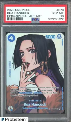 2023 One Piece OP04 Special Alternate Art #078 Boa Hancock PSA 10 GEM MINT - Image 1