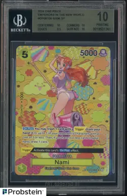 2024 One Piece Emperors In the New World #OP08106 Nami SP BGS 10 PRISTINE - Image 1