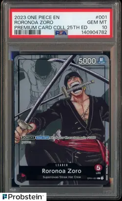 Lot (10) 2023 One Piece Premium Card Coll 25th ED Sequential PSA 10 Set w/ Luffy - Image 3