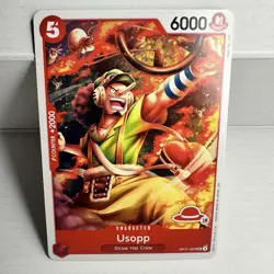One Piece Card, Usopp OP11-003 UC, red straw hat logo 18, sogeking, god usopp - Image 1
