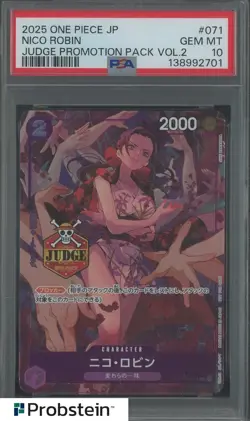 2025 One Piece Japanese Judge Promotion #071 Nico Robin PSA 10 GEM MINT - Image 1