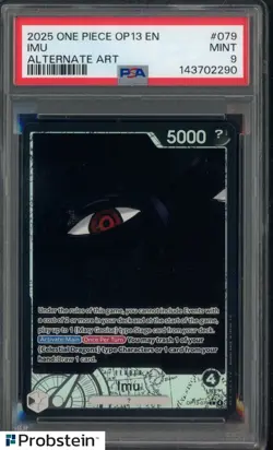 2025 One Piece OP13 EN Imu Alternate Art #079 Imu PSA 9 MINT - Image 1