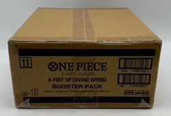 One Piece TCG English OP-11 A Fist Of Divine Speed Booster Box Case SEALED - Image 1