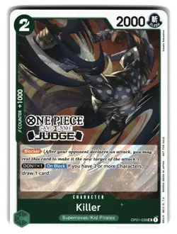 Killer OP01-039 Judge Stamped Foil Rare One Piece Card - Image 1