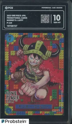 2025 One Piece Japanese TCG Promotional Cards P-110 Monkey D. Luffy PCG 10 - Image 1