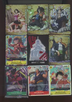 Lot of (8) One Piece TCG Assorted Raw Cards English & Japanese - Image 1