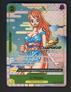 One Piece TCG O-Nami Nami OP06-101 25-26 Championship Promo - Image 1