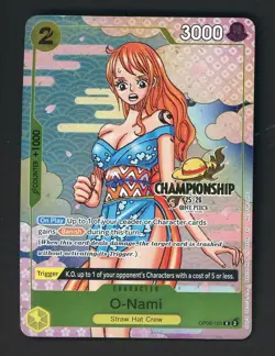 One Piece TCG O-Nami Nami OP06-101 25-26 Championship Promo - Image 1