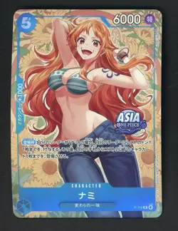 2025 One Piece NAMI #P-112 Promo Cards Mini-Tin Pack Set Vol 2 Asia Game Stamp - Image 1