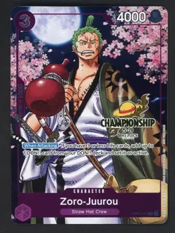Zoro-Juurou (Event Pack Vol. 5) OP05-067 One Piece PROMO GOLD CHAMPIONSHIP - Image 1