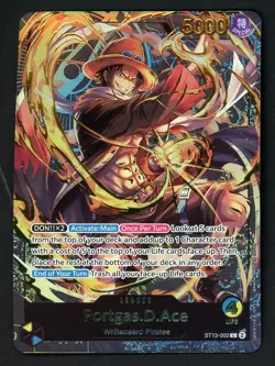 One Piece Card Game Portgas D Ace ST13-002 Alt Art Leader The Three Brothers - Image 1