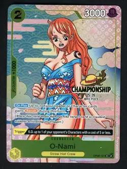 One Piece TCG O-Nami Nami OP06-101 25-26 Championship Promo - Image 1