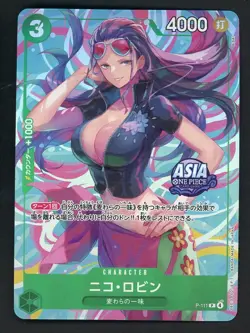 One Piece Nico Robin Promo 2025 P-111 Asia Edition Stamped Japanese - Image 1