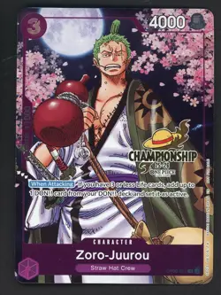 Zoro-Juurou (Event Pack Vol. 5) OP05-067 One Piece PROMO GOLD CHAMPIONSHIP - Image 1