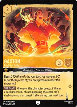 Gaston Frightful Bully 2/204 Whispers in the Well Disney Lorcana - Image 1