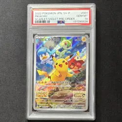 PSA 10 Pikachu 001/SV-P Scarlet & Violet promo 2022 Pokemon Card Japanese GEM - Image 2