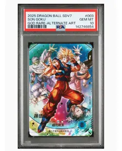 PSA 10 Son Goku God Rare Alt Art SDV7-003 Japanese Dragon Ball Super Divers Card - Image 1