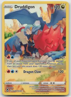 Pokemon Druddigon TG09/TG30 Trainer Gallery Ultra Rare Holo 120 HP - Image 1