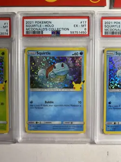 2021 Pokemon Mcdonalds 25th Anniversary Kanto Bulbasaur & Squirtle Holo. X2068 - Image 3