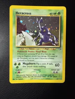 2000 Pokemon - Heracross #06/111 - Neo Genesis Unlimited - Holo Rare - LP - Image 1