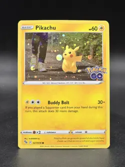 Pokemon TCG Pikachu 027/078 Cosmo Holo Pokemon GO Card - Image 1