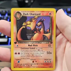 Pokemon Dark Charizard 1st Edition Rare Regular Card Team Rocket 21/82 WOTC - Image 3