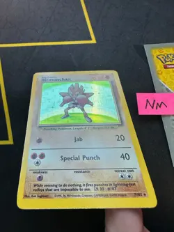 Pokemon Card Hitmonchan Base Set Unlimited Holo Rare 7/102 049 💎NM💎 - Image 5