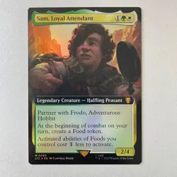 Magic the Gathering LoTR #90 Sam Loyal Attendant Ext.Art Foil Mythic - Image 1