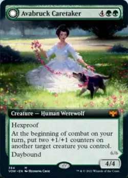 Avabruck Caretaker // Hollowhenge Huntmaster (Extended Art) [Innistrad: Crimson - Image 1