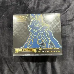 Pokemon TCG Mega Evolutions Lucario Pokemon Center ETB Elite Trainer Box Sealed - Image 1