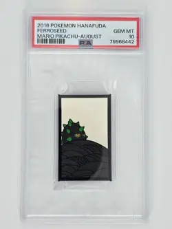 PSA 10 2016 POKEMON HANAFUDA MARIO PIKACHU AUGUST - Image 1