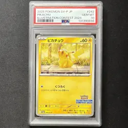 PSA10 Pikachu 242/SV-P Illustration Contest 2024 Promo JAPAN Pokemon GEM MINT - Image 1