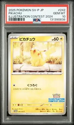 PSA10 Pikachu 242/SV-P Illustration Contest 2024 Promo JAPAN Pokemon GEM MINT - Image 3