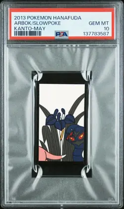 2013 POKEMON HANAFUDA KANTO MAY ARBOK/SLOWPOKE PSA 10 - Image 1