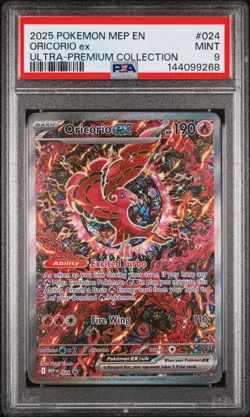 ORICORIO EX #024 BLACK STAR PROMO MEGA CHARIZARD UPC 2025 POKEMON MEP PSA 9 MINT - Image 1