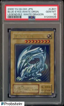 2000 Yu-Gi-Oh! Japanese #LB01 Blue-Eyes White Dragon PSA 10 GEM MINT - Image 1