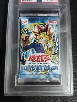 2002 Yu-Gi-Oh LoB Legend Blue Eyes White Dragon 1st Ed Graded Sealed Pack PSA 10 - Image 3