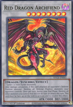 1X NM Red Dragon Archfiend - SDCK-EN045 - Ultra Rare 1st Edition - Yugioh - Image 1
