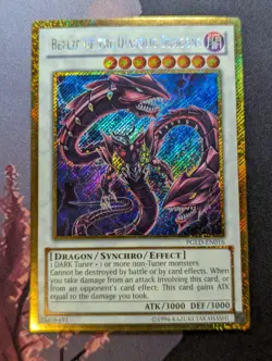 Yugioh Beelze of the Diabolic Dragons PGLD EN016 Gold Secret Rare - VLP - Image 1