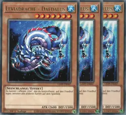 yugioh 3x Leviadrache - Daedalus LED9-DE047 RARE 1Auflage Deutsch - Image 1