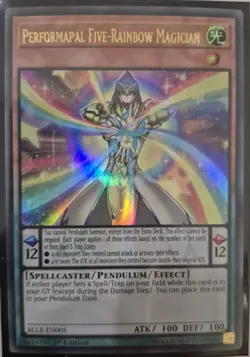 YuGiOh Performapal Five-Rainbow Magician Ultra Rare 1st Edition BLLR-EN005 - Image 1