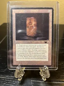 Magic: The Gathering Bronze Tablet Mono Artifact Illustrated by Tom Wanerstrand - Image 1