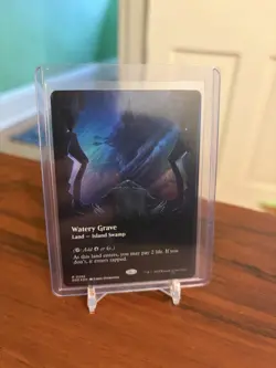 Watery Grave Borderless Foil, Temple Garden Borderless, and Hallowed Fountain - Image 3