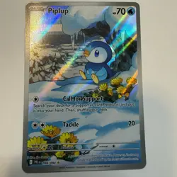 Pokemon TCG Piplup Illustration Rare Phantasmal Flames 98/94 NM - Image 1